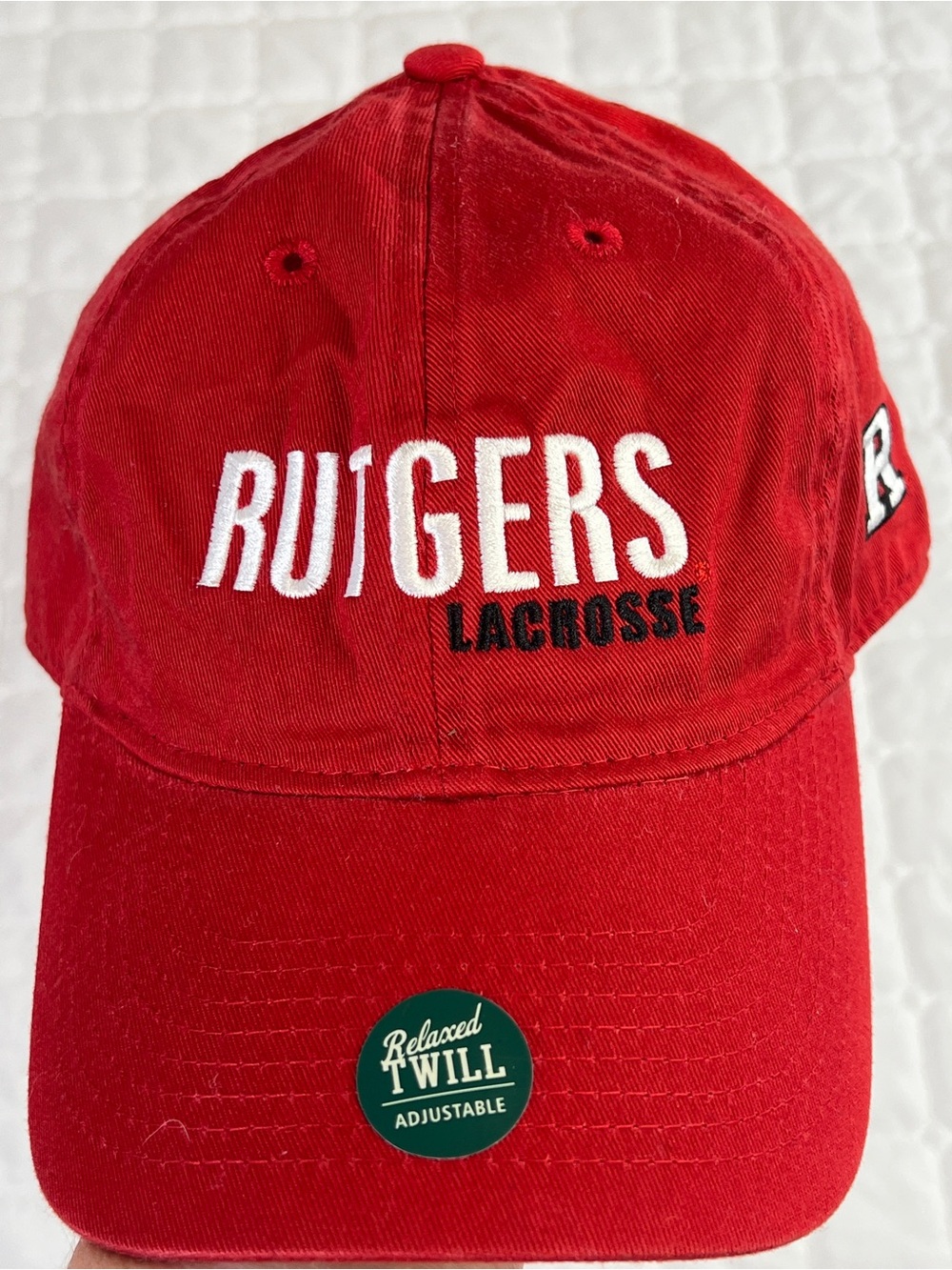 NCAA Rutgers Scarlet Knights Lacrosse Legacy Baseball DadHat Red New OS